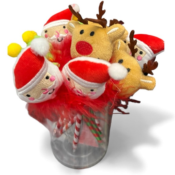 Festive Holiday Party Favor Pens - Red and Green - Picture 2 of 3